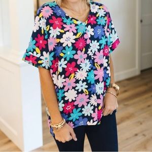 Womens Haptics Floral Dolman Blouse, Size Small, NWOT